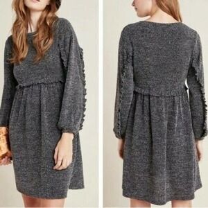 Anthropologie Gray Midi Dress